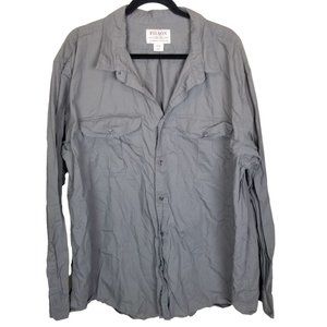 C. C. Filson Mens 3XL Gray Long Sleeves Button Fro